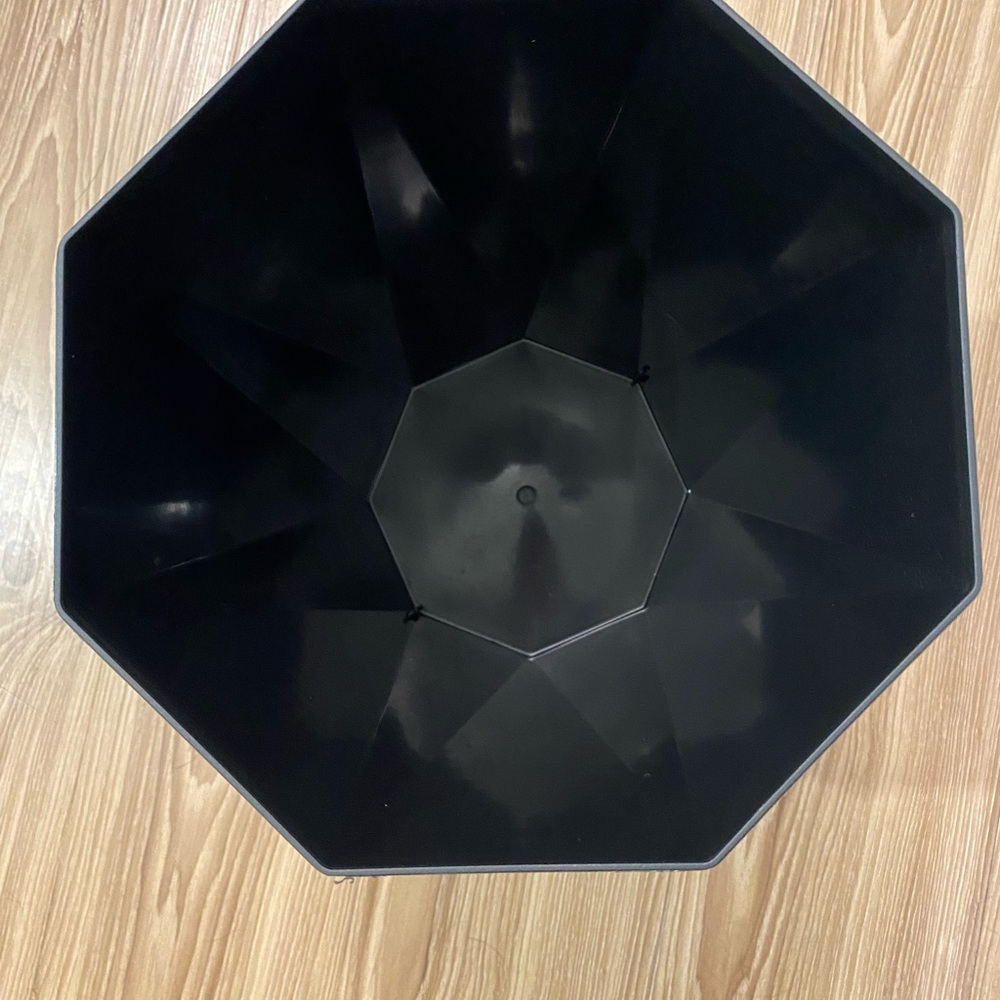 TWO Elegant Black Octagonal Trash Bin 🗑️ (Set of 2!)